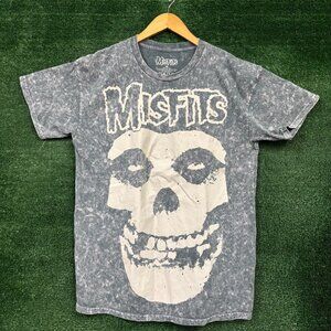 Misfits Mineral Crimson Skull Wash T-Shirt Size Large